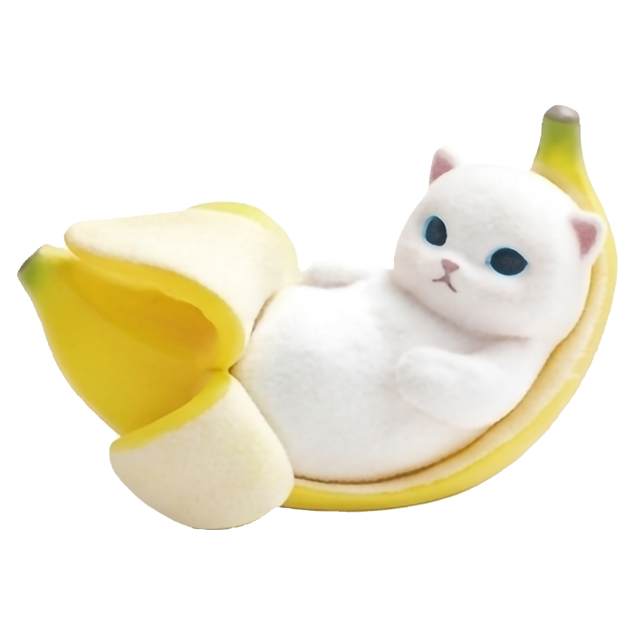 Mofusand - Cat fruit gashapon figure - Banana