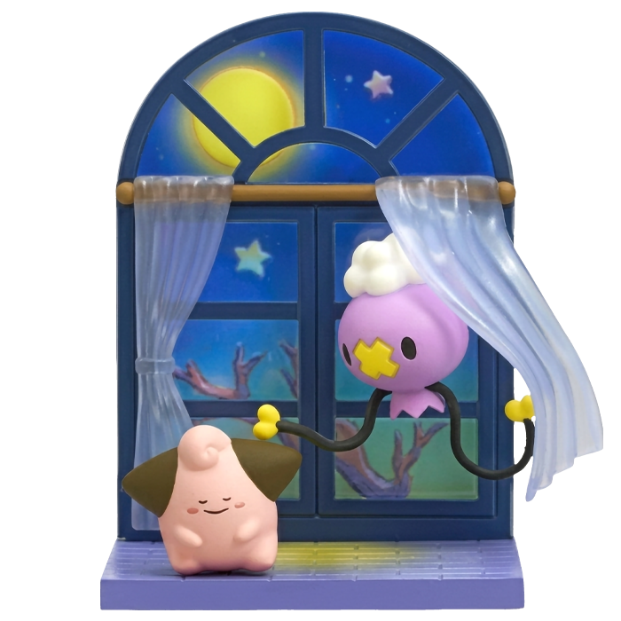 Re-Ment Pokémon Windowsill Collection - Cleffa & Drifloon