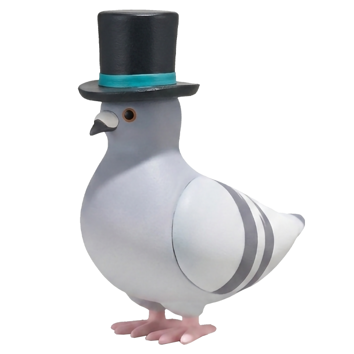 Kitan Club - Hato Hatto Pigeon Gashapon - Piccione Cilindro