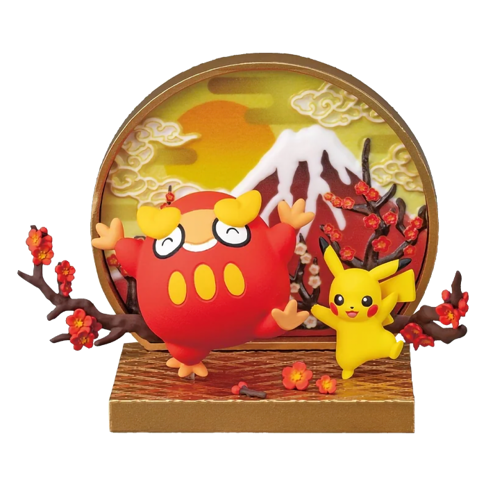 Re-Ment Pokémon Japanese Window - Pikachu & Darumaka