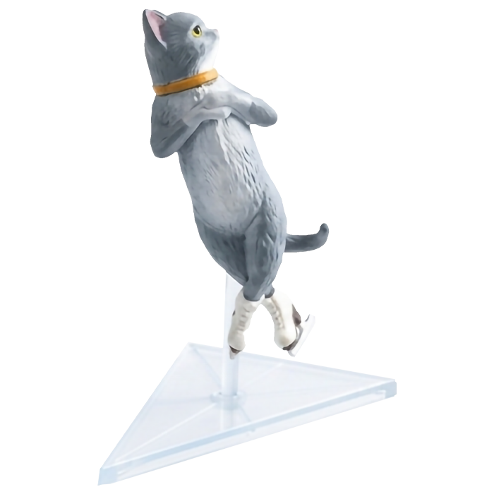 Yell - Cats on the silver ice Gashapon - Gatto half grey