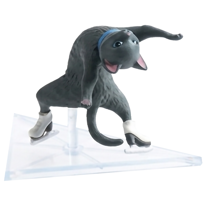 Yell - Cats on the silver ice Gashapon - Gatto grey