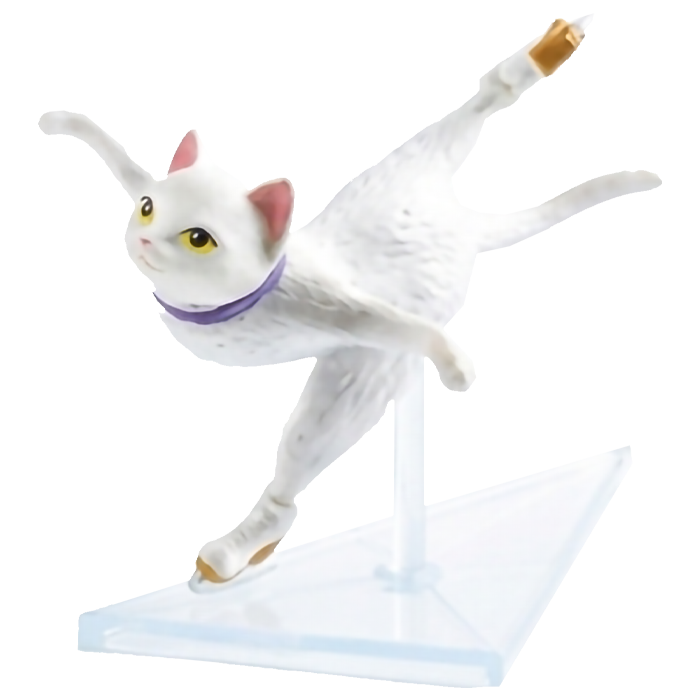 Yell - Cats on the silver ice Gashapon - Gatto white